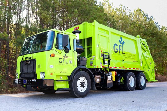 GFL Environmental Inc.’s Autocar ACX Rear Loader (RL) Refuse Truck